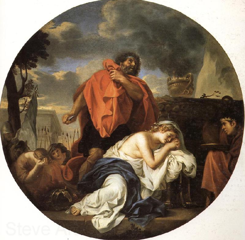 LE BRUN, Charles Jephthah's Sacrifice Norge oil painting art
